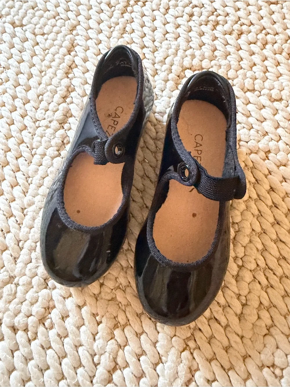 Capezio Black Patent Tap Shoes for Kids